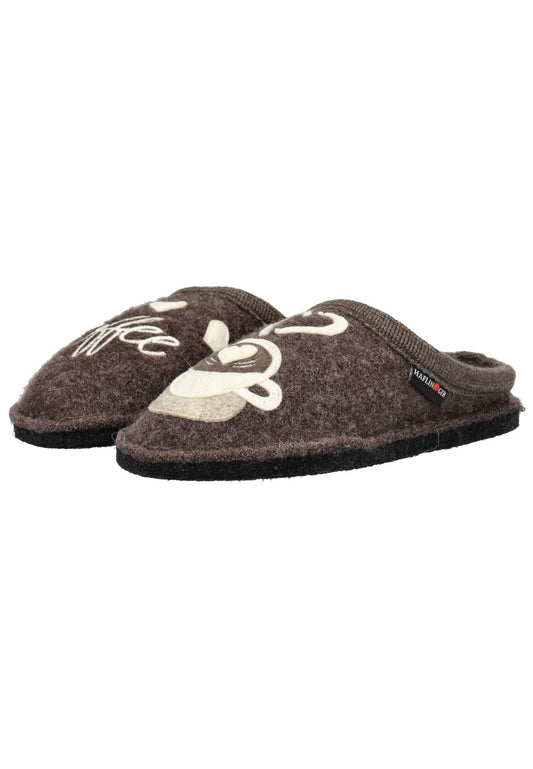 Haflinger Hausschuhe Wolle Braun