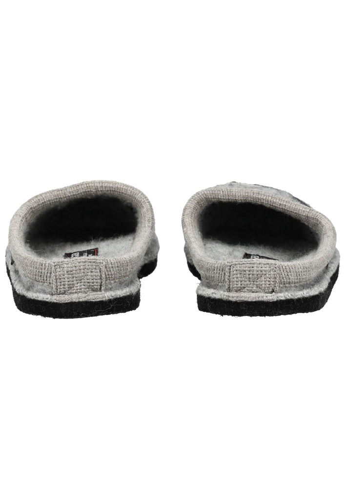 Haflinger Hausschuhe Wolle Grau