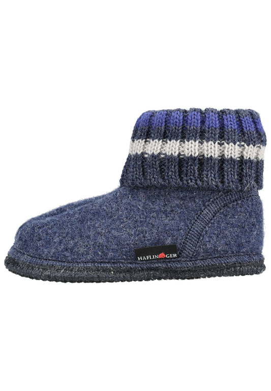 Haflinger Hausschuhe Wolle Jeans