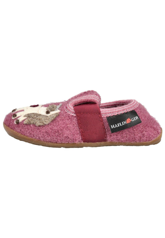 Haflinger Hausschuhe Wolle Rose