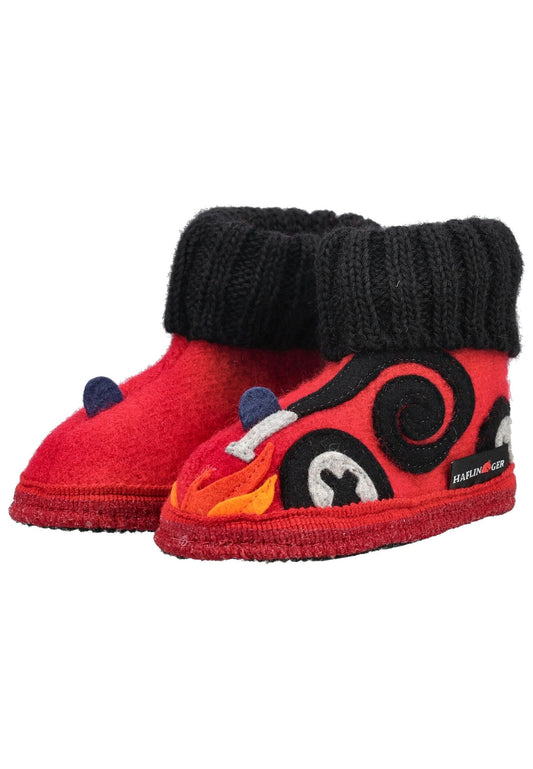 Haflinger Hausschuhe Wolle Rot