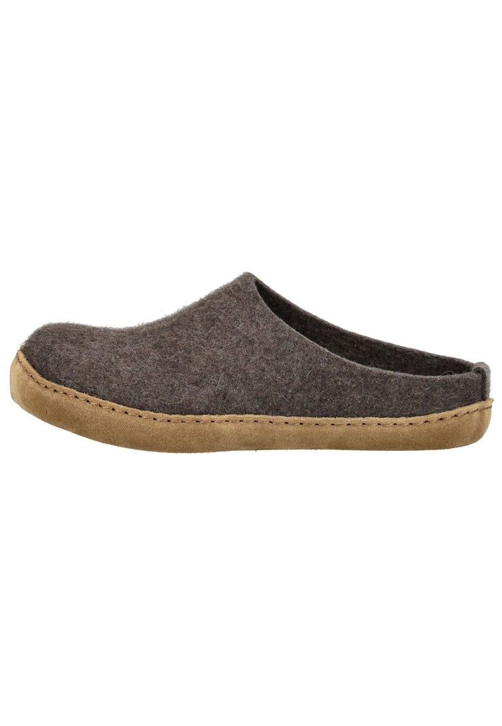 Pantoletten Haflinger Hausschuhe Filz Braun