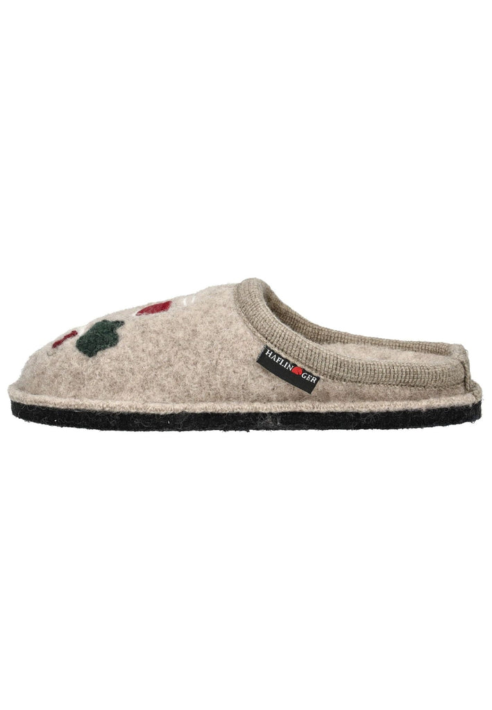 Pantoletten Haflinger Hausschuhe Wolle Beige