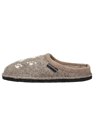 Pantoletten Haflinger Hausschuhe Wolle Beige