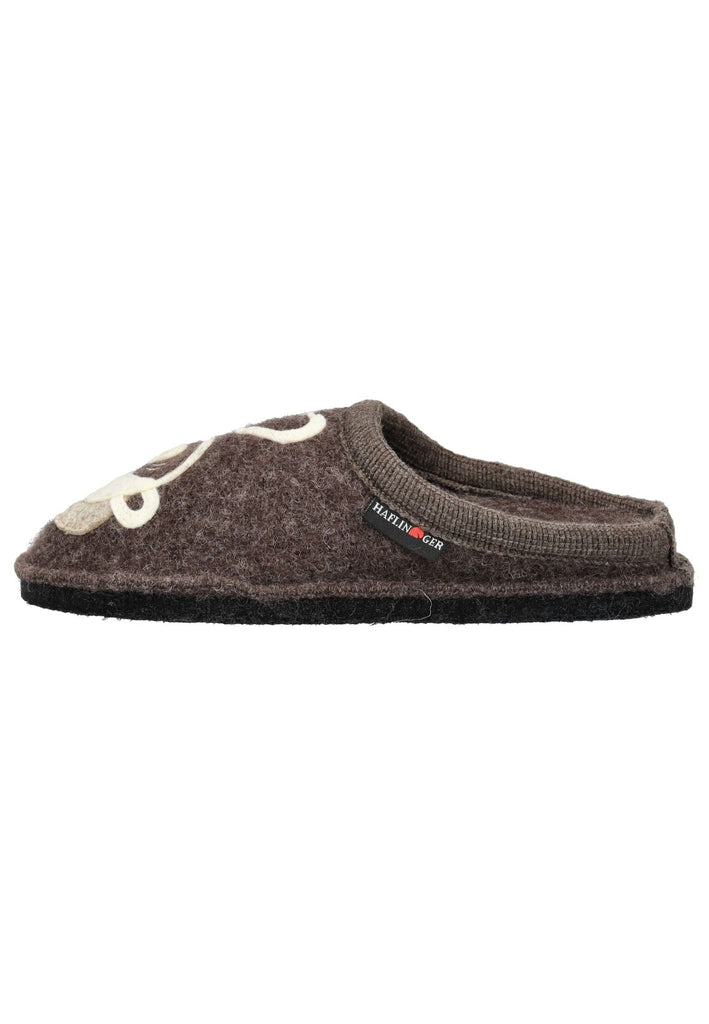 Pantoletten Haflinger Hausschuhe Wolle Braun
