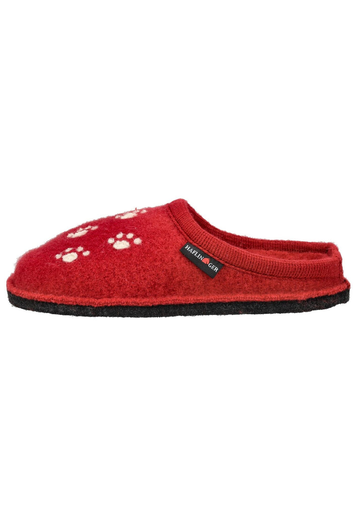 Pantoletten Haflinger Hausschuhe Wolle Rot