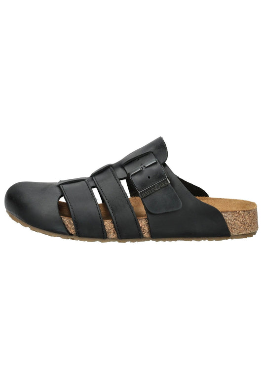 Haflinger Pantoletten Leder Schwarz