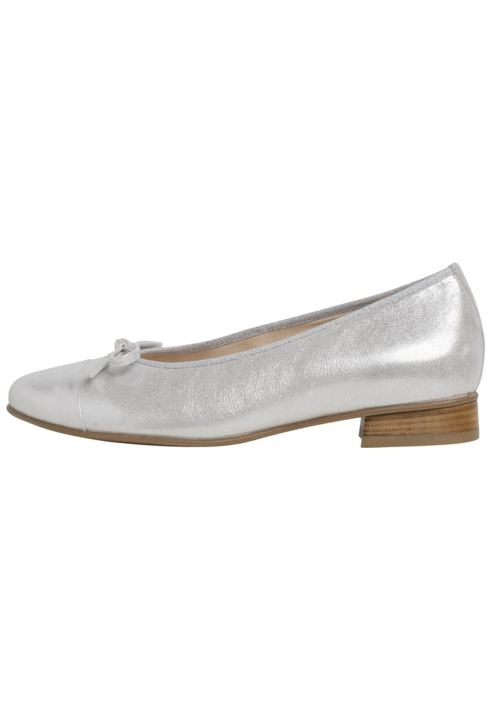 HASSIA Ballerinas Leder/Textil Silber