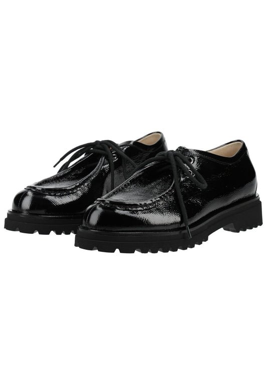 HASSIA Halbschuhe Leder Schwarz Lack