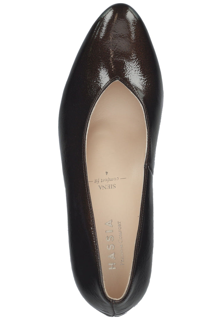 HASSIA Pumps Leder Dunkelbraun