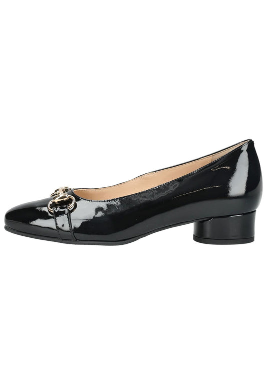 HASSIA Pumps Leder Schwarz Lack