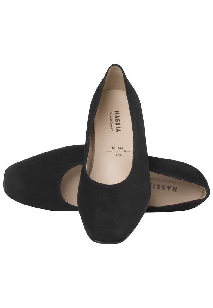 HASSIA Pumps Leder Schwarz/Weiß