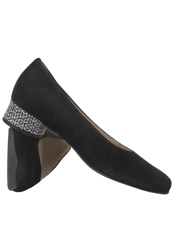 HASSIA Pumps Leder Schwarz/Weiß