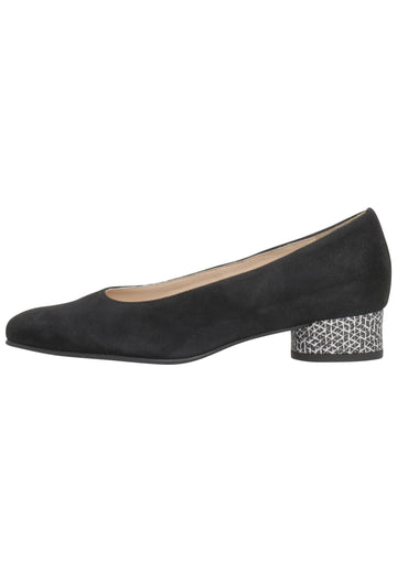 HASSIA Pumps Leder Schwarz/Weiß