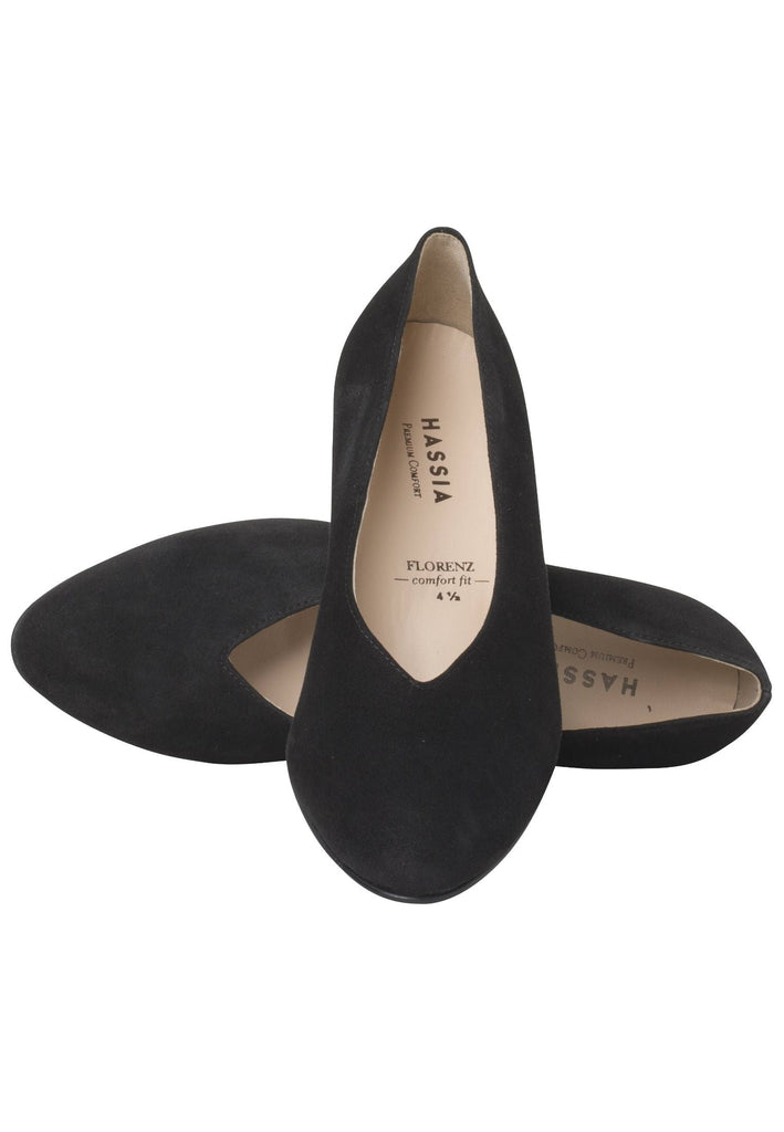 HASSIA Pumps Leder Schwarz/Weiß