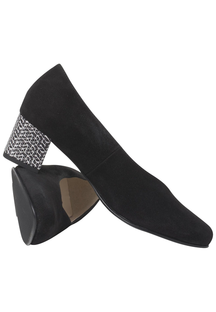 HASSIA Pumps Leder Schwarz/Weiß