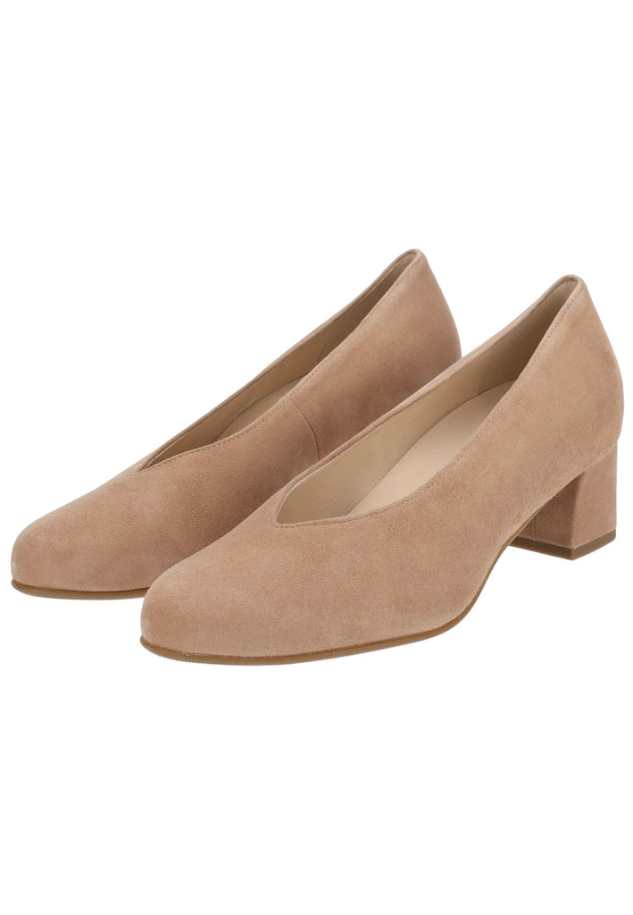 HASSIA Pumps Veloursleder Hellbraun