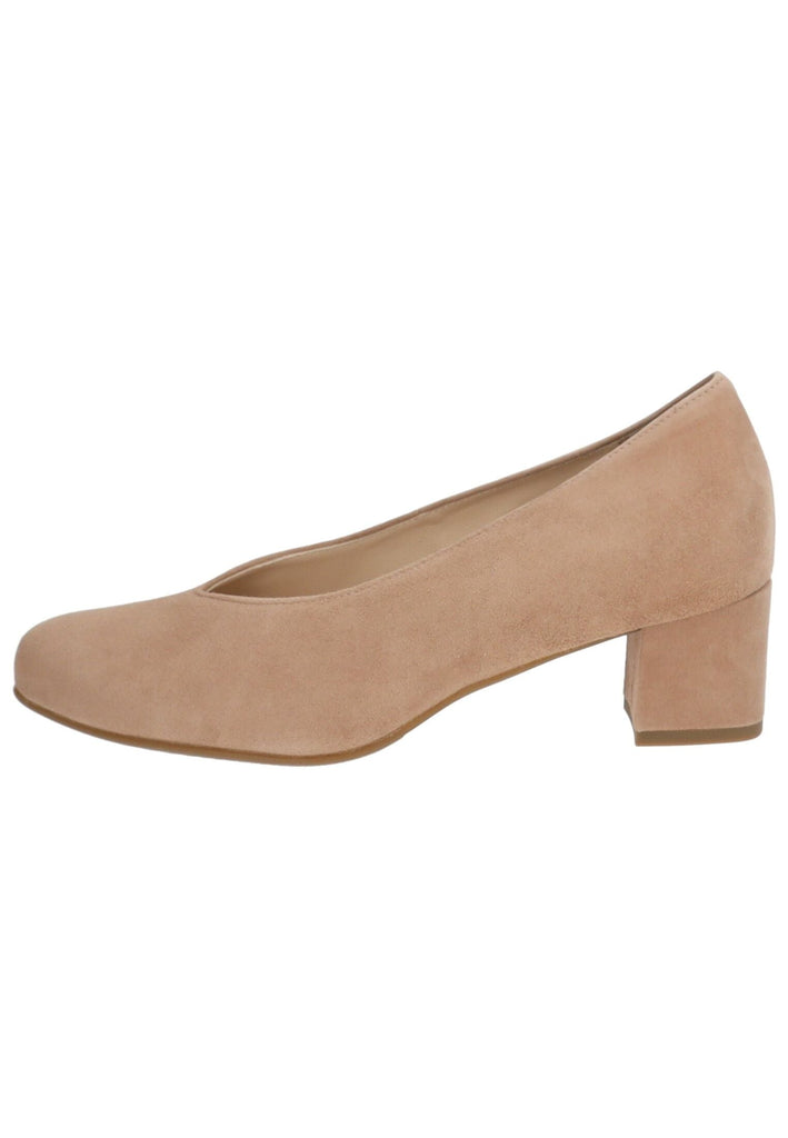 HASSIA Pumps Veloursleder Hellbraun