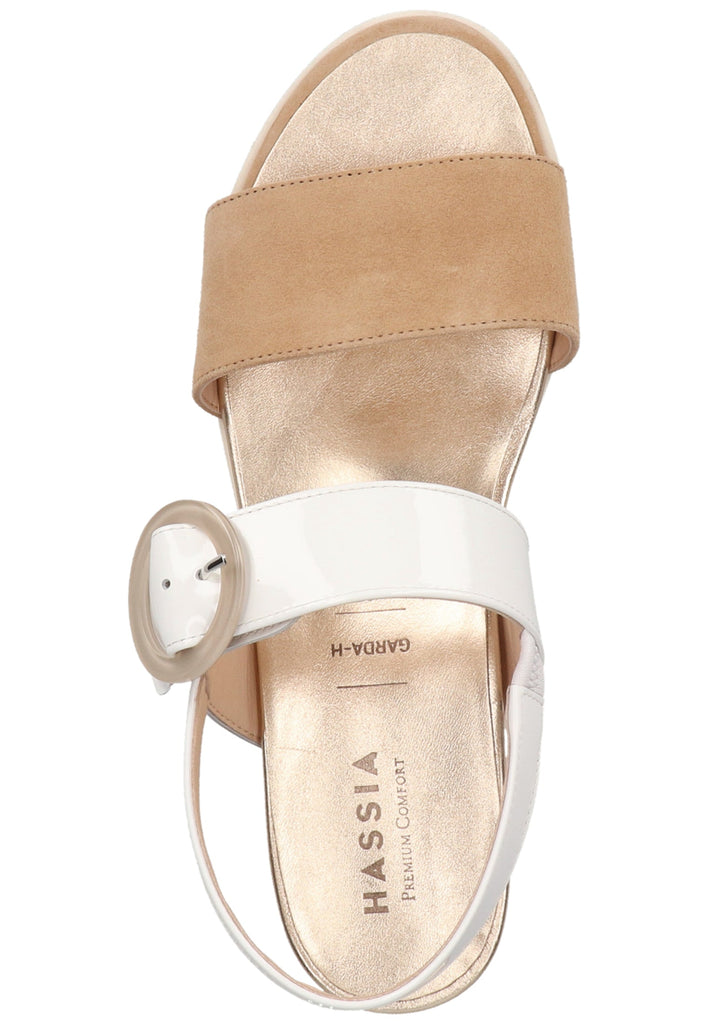 HASSIA Sandalen Leder Weiß