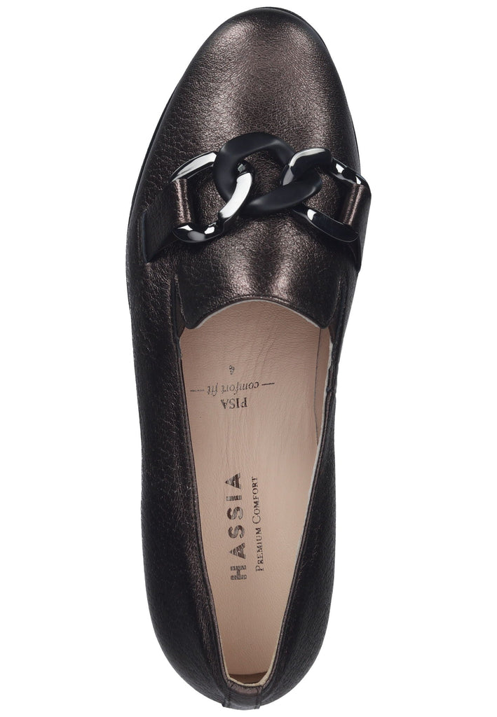 HASSIA Slipper Leder Dunkelbraun