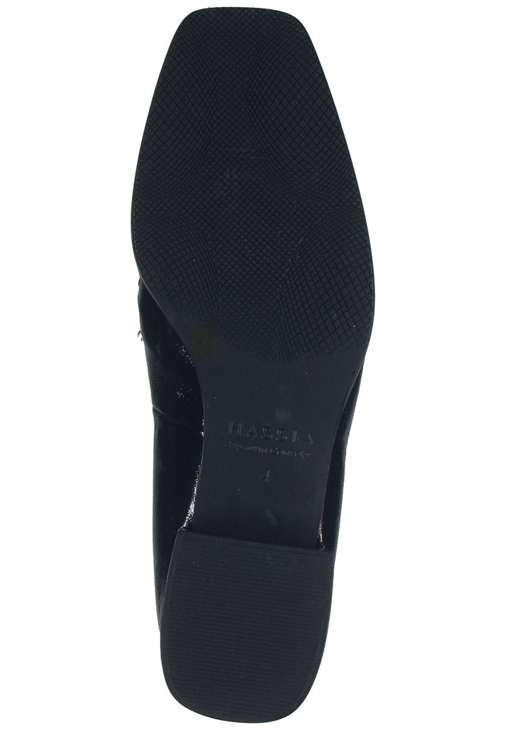 HASSIA Slipper Leder Schwarz