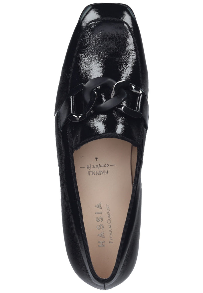 HASSIA Slipper Leder Schwarz