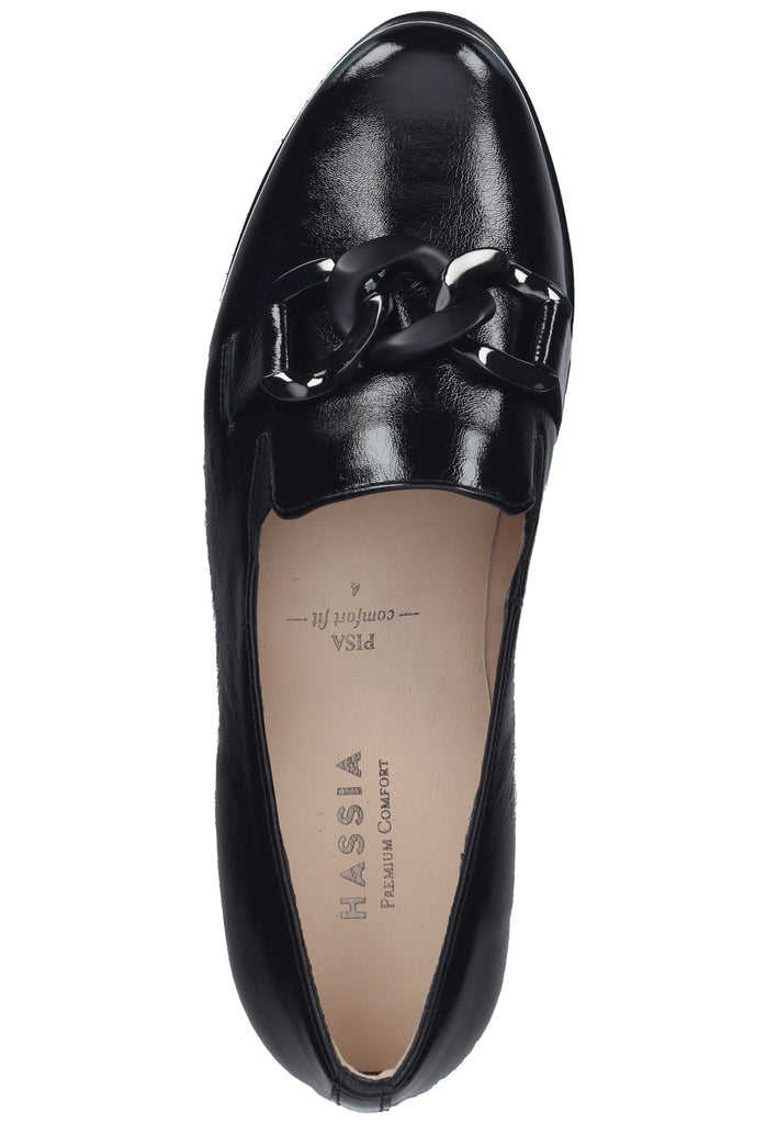 HASSIA Slipper Leder Schwarz