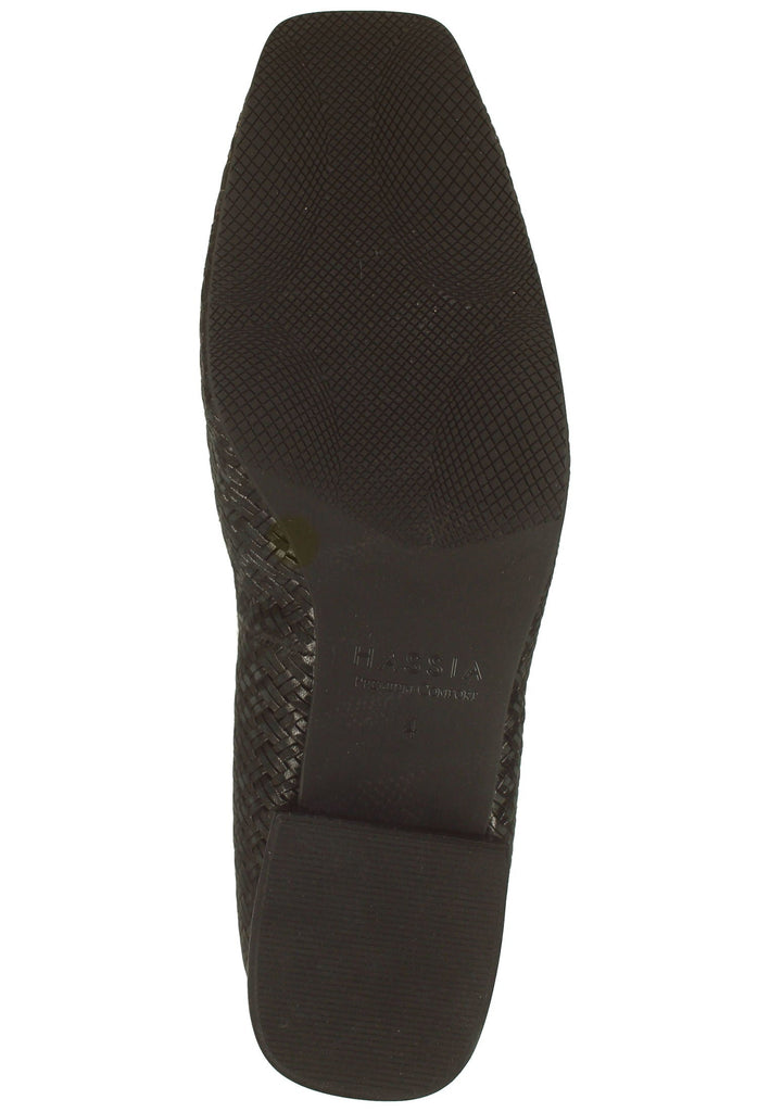 HASSIA Slipper Leder Schwarz