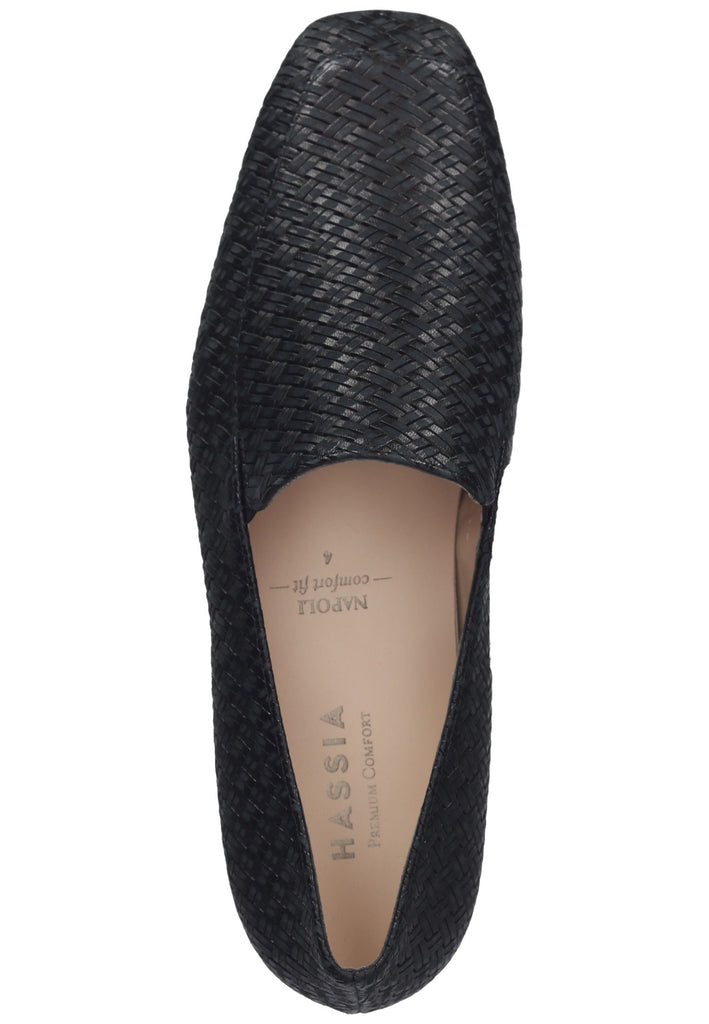HASSIA Slipper Leder Schwarz
