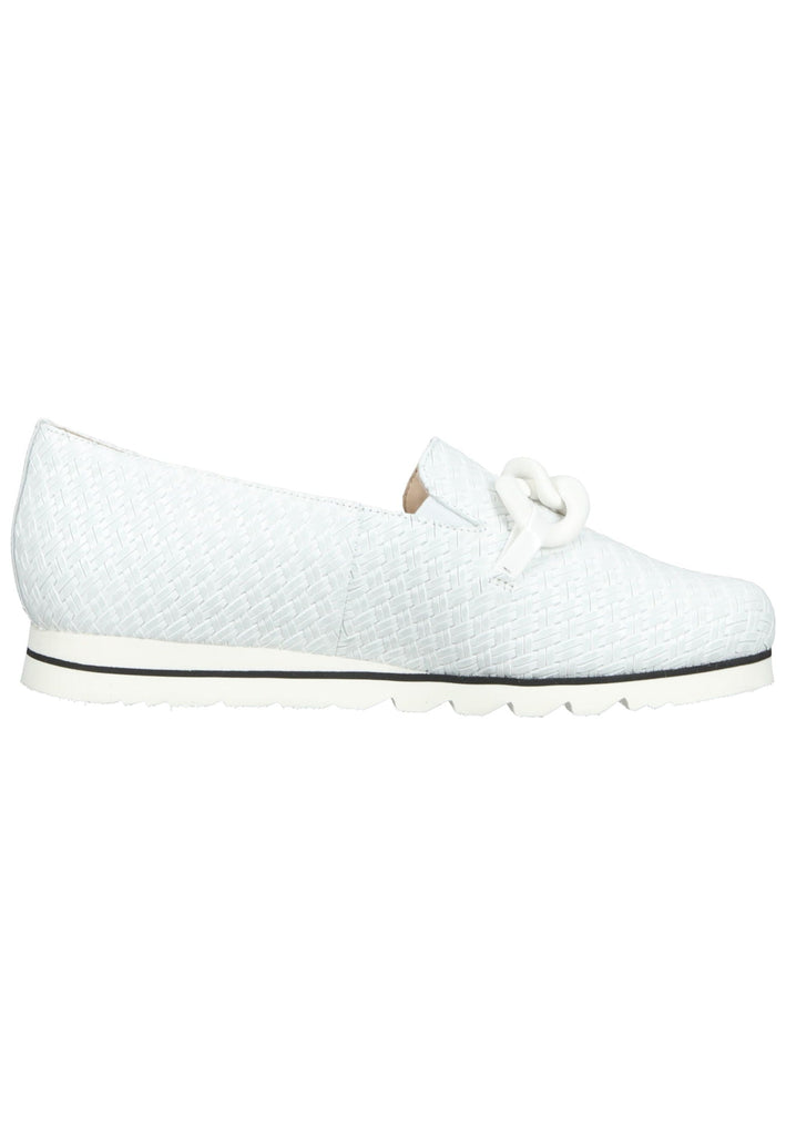 HASSIA Slipper Leder/Textil Weiß