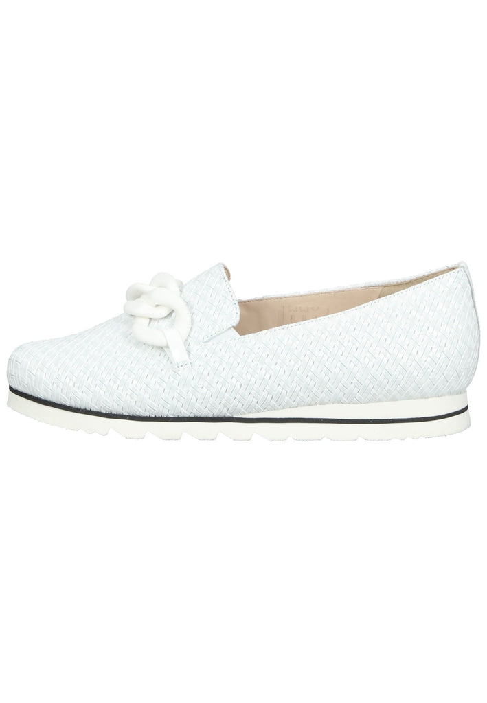 HASSIA Slipper Leder/Textil Weiß