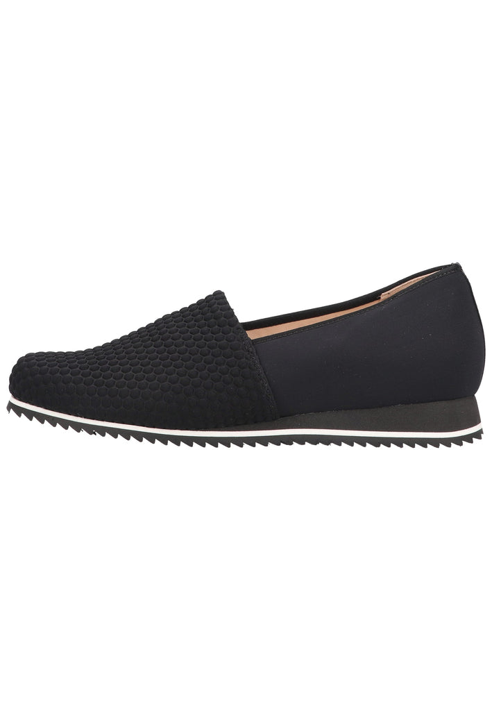 HASSIA Slipper Lederimitat Schwarz