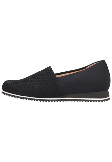 HASSIA Slipper Lederimitat Schwarz