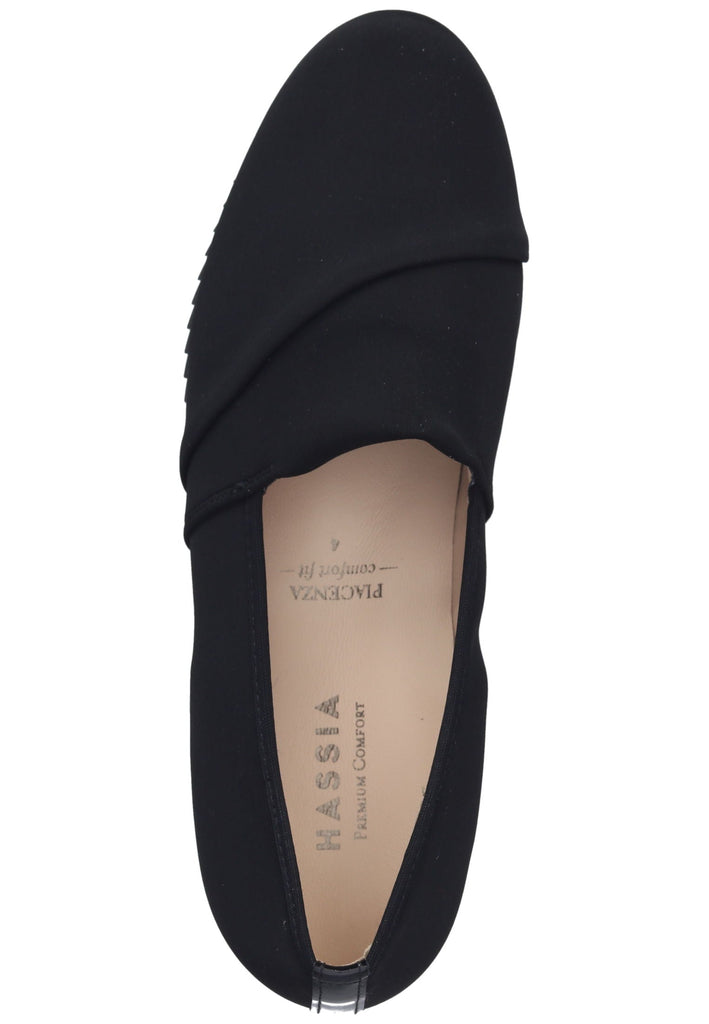 HASSIA Slipper Lederimitat Schwarz