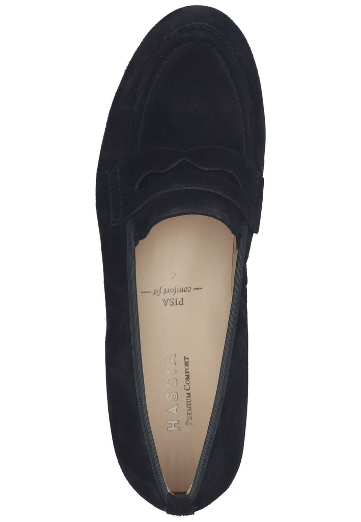 HASSIA Slipper Veloursleder Dunkelblau