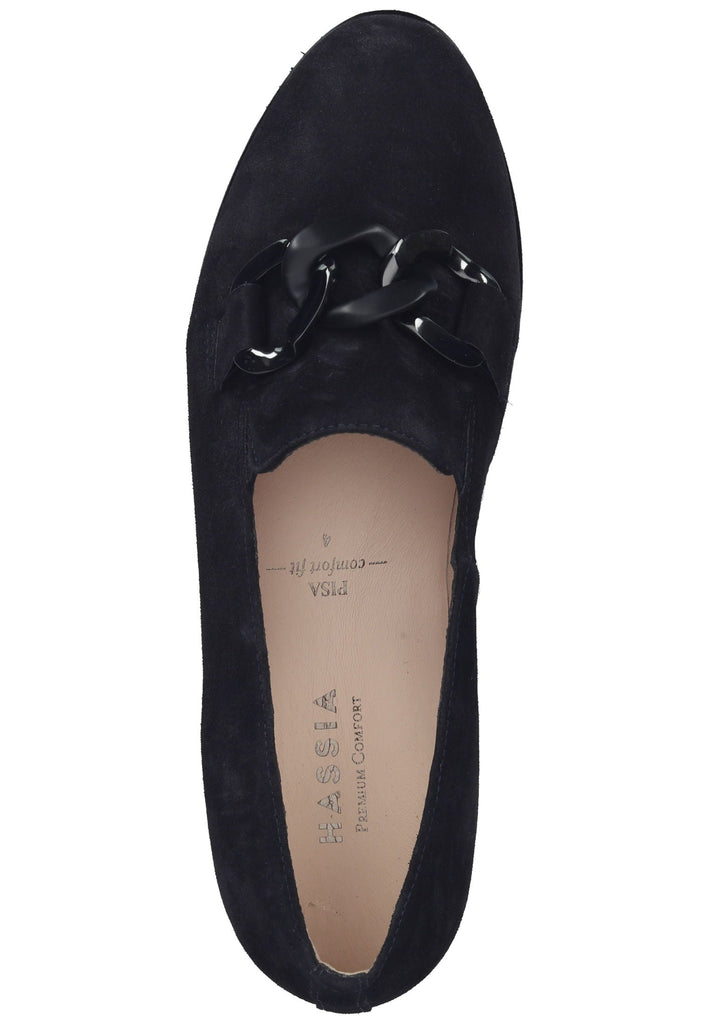 HASSIA Slipper Veloursleder Ocean