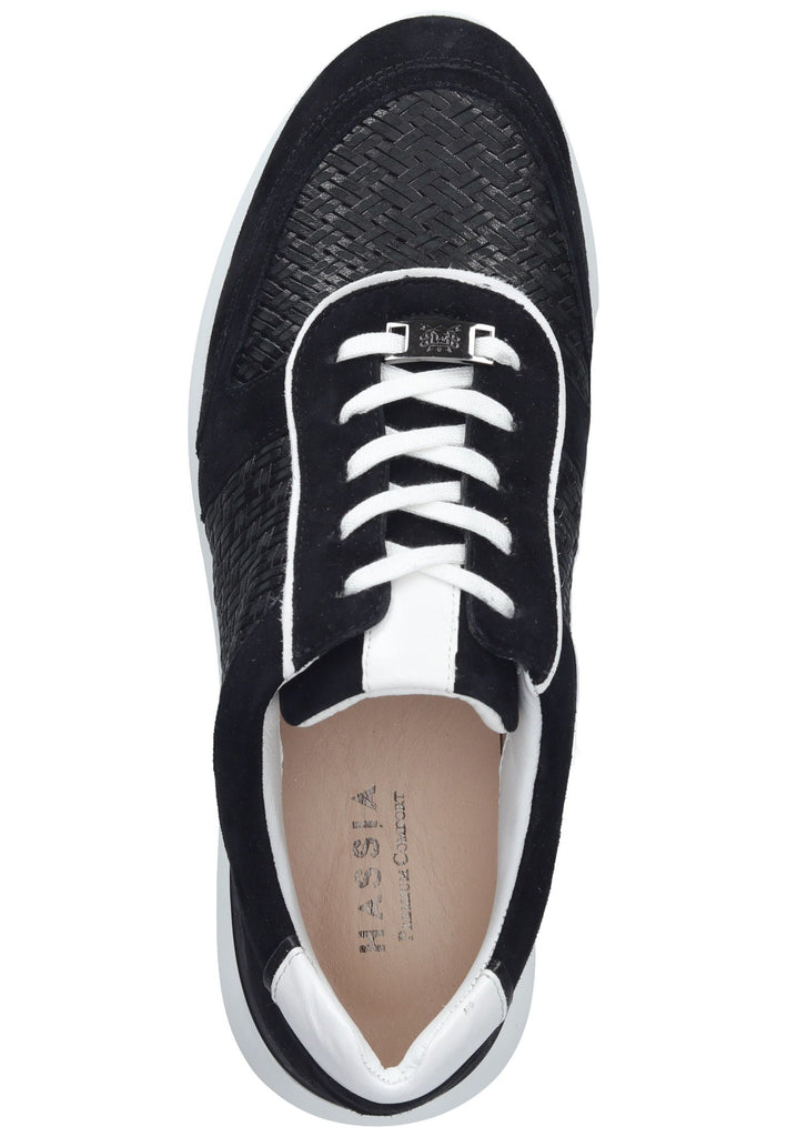 HASSIA Sneaker Leder/Textil Schwarz/Weiß