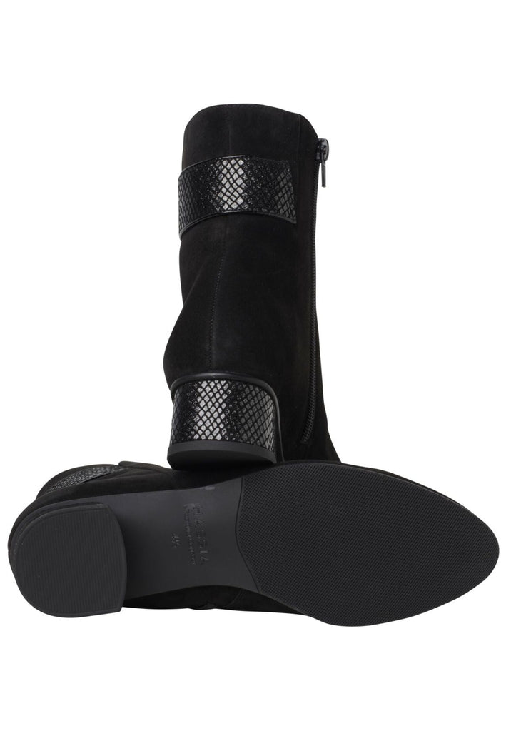 HASSIA Stiefelette Veloursleder Schwarz