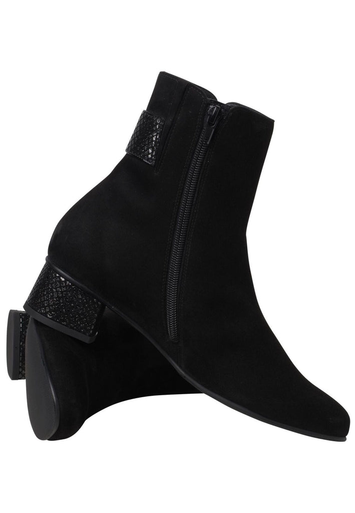 HASSIA Stiefelette Veloursleder Schwarz