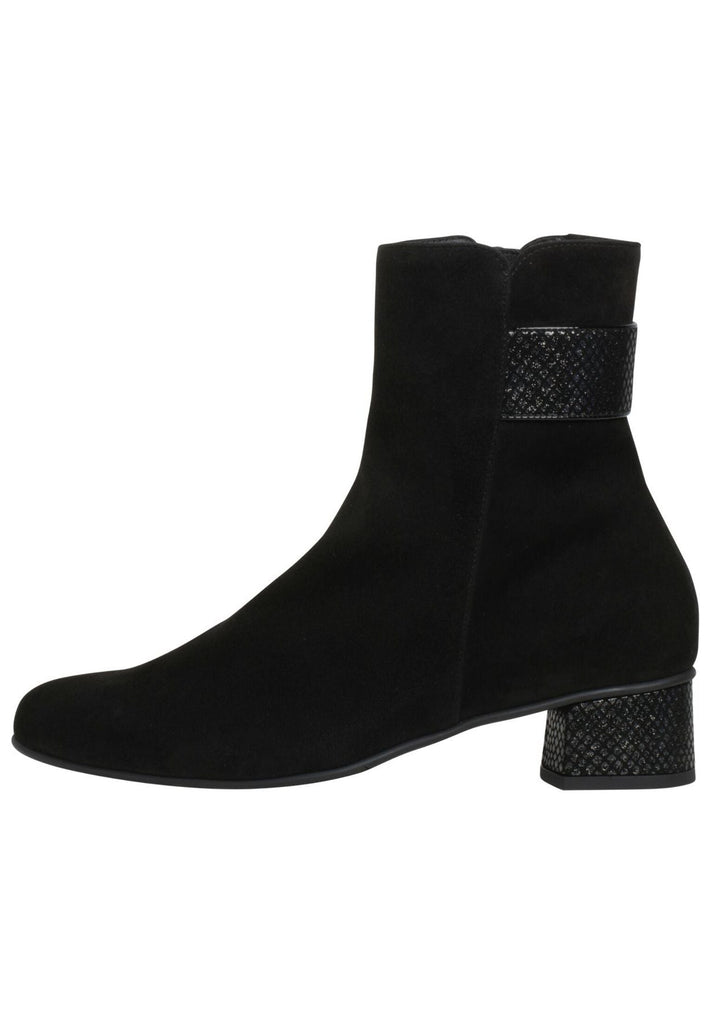 HASSIA Stiefelette Veloursleder Schwarz