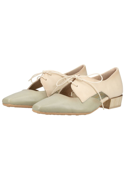 HISPANITAS Halbschuhe Leder Beige/Grün