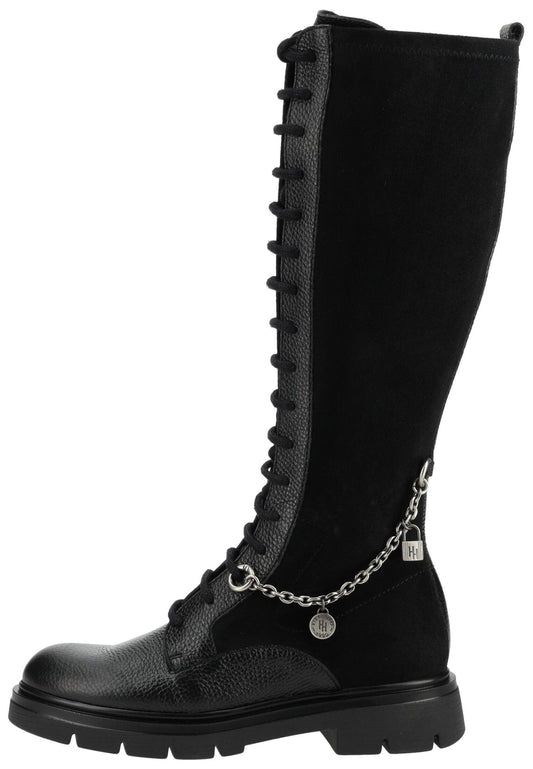 HISPANITAS Stiefel Leder/Textil Schwarz