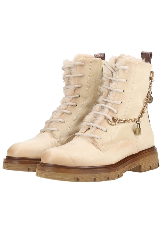HISPANITAS Stiefelette Leder Beige Warmfutter