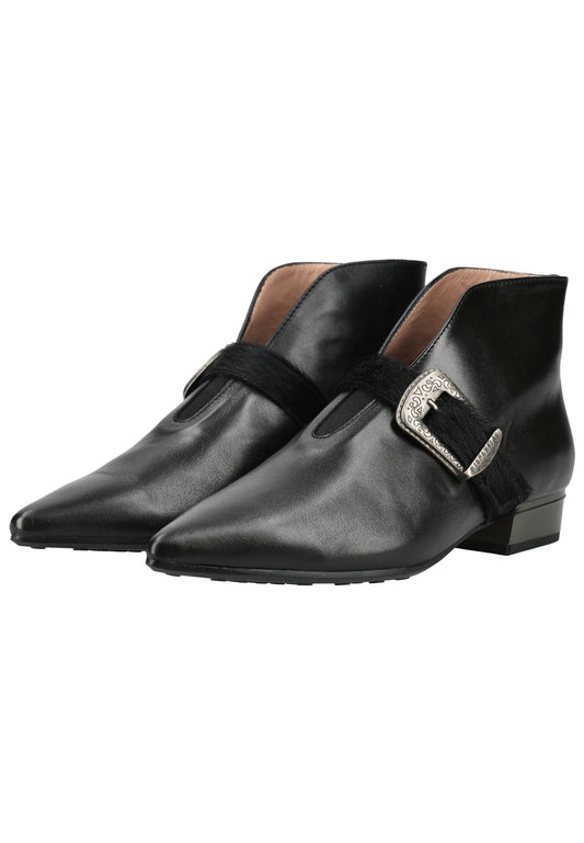 HISPANITAS Stiefelette Leder/Textil Schwarz