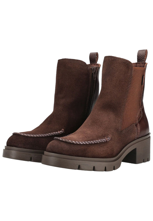 HISPANITAS Stiefelette Veloursleder/Textil Espresso
