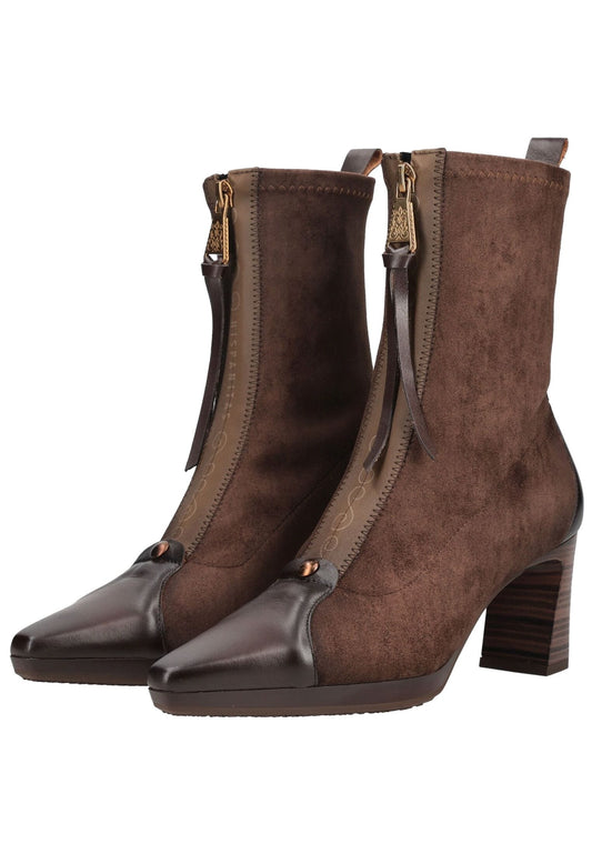 HISPANITAS Stiefelette Veloursleder/Textil Espresso