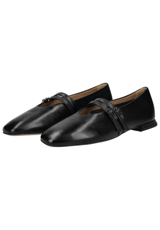 Högl Ballerinas Glattleder Schwarz
