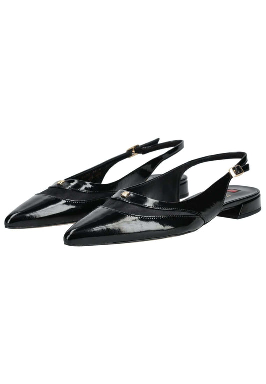 Högl Ballerinas Leder Schwarz Lack