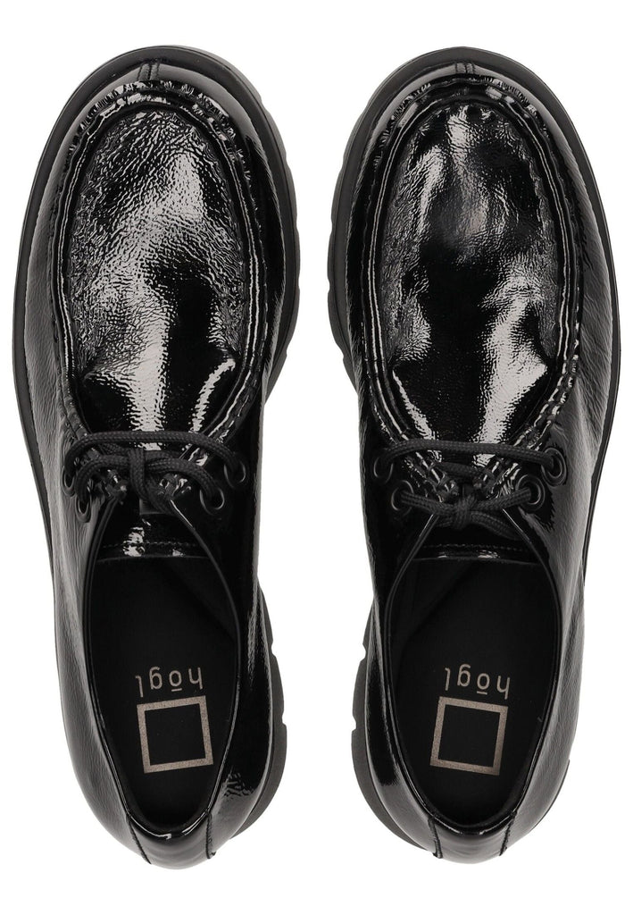 Högl Halbschuhe Leder Schwarz Lack