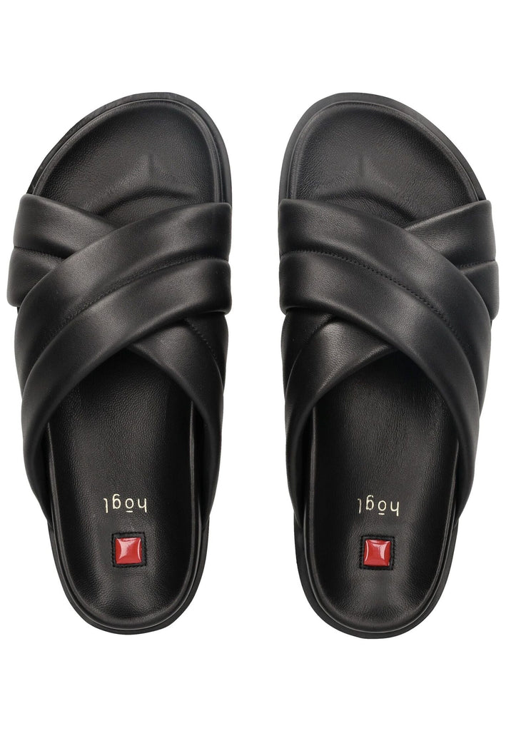 Högl Pantoletten Leder Schwarz